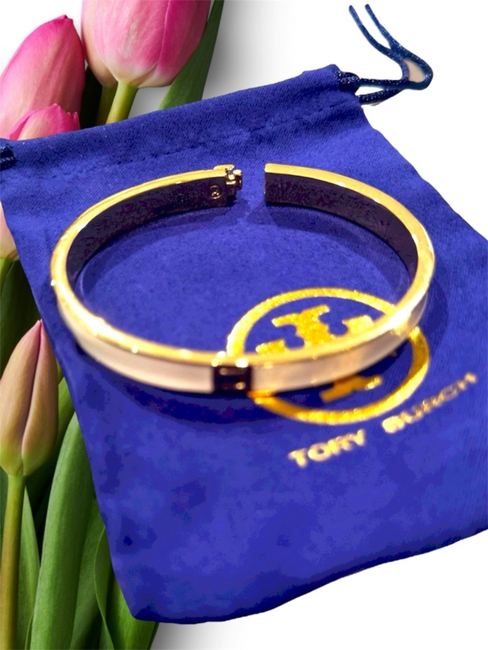 TORY BURCH RAISE KIRA LOGO LACQUERED BRACELET - Picture 3 of 7